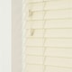 image 2 of 80cm Creme Smooth Finish Faux Wood Venetian Blinds with Strings  (120cm Drop) | Cream | Cream