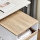 image 5 of SoBuy Printer Stand with Storage and Wheels, White & Natural Wood, 15.7x19.7x25.6 in, 16.1 kg - ASK08-WN