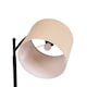 image 5 of Black Floor Standing Lamp Reading Light & Linen Fabric Lampshade - Includes Bulb | Black