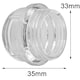 image 2 of SPARES2GO Lamp Light Lens Glass Cover compatible with Hotpoint Oven Cooker