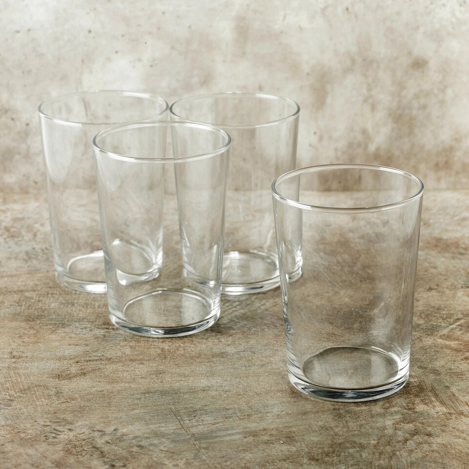 image 1 of Bistro Cocktail Drinking Glasses Beer Tumblers Barware Set | Clear | Clear | Set of 8