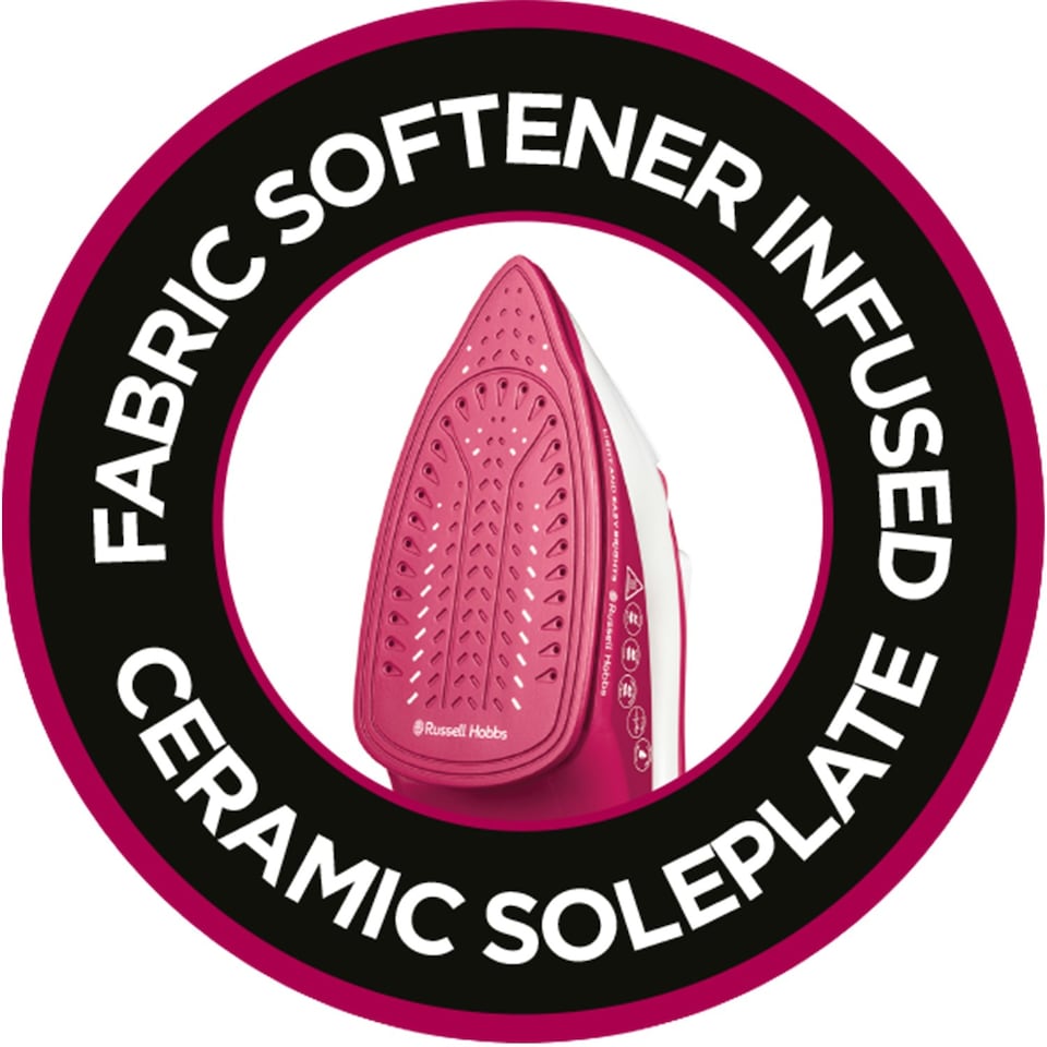 image 1 of Russell Hobbs Light & Easy Brights Steam Iron - Berry