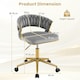 image 2 of COSTWAY 2Pcs Swivel Home Office Desk Chair Adjustable | Grey
