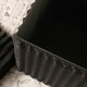 image 3 of OHS Soft Fleece Ribbed Long Rectangle Foldable Footstool Seat Storage Organiser Ottoman Black