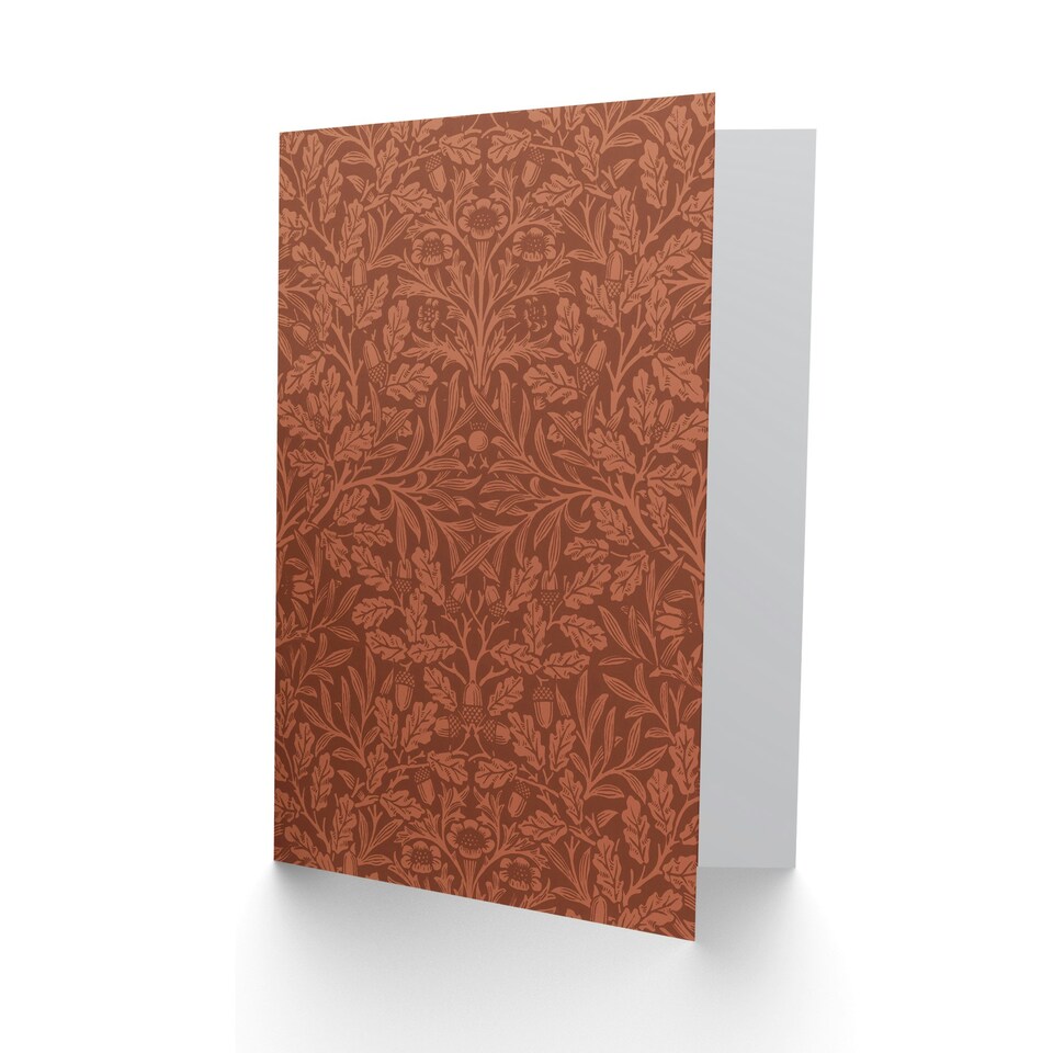 image 1 of William Morris Art Card Acorns and Oak Leaves Pattern