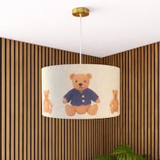 CGC Blake 45cm Oatmeal Linen Teddy Bear Children's Lampshade