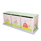 image 1 of Teamson Kids Magic Garden Kids Wooden Storage Cubby Bench with 3 Drawers, Pink
