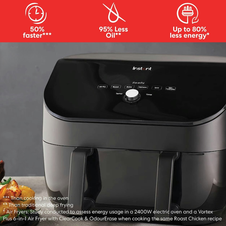 image 1 of Instant Vortex Plus VersaZone 8.5L Air Fryer Black