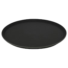 Argon Tableware Round Non-Slip Serving Tray - 35cm - Black