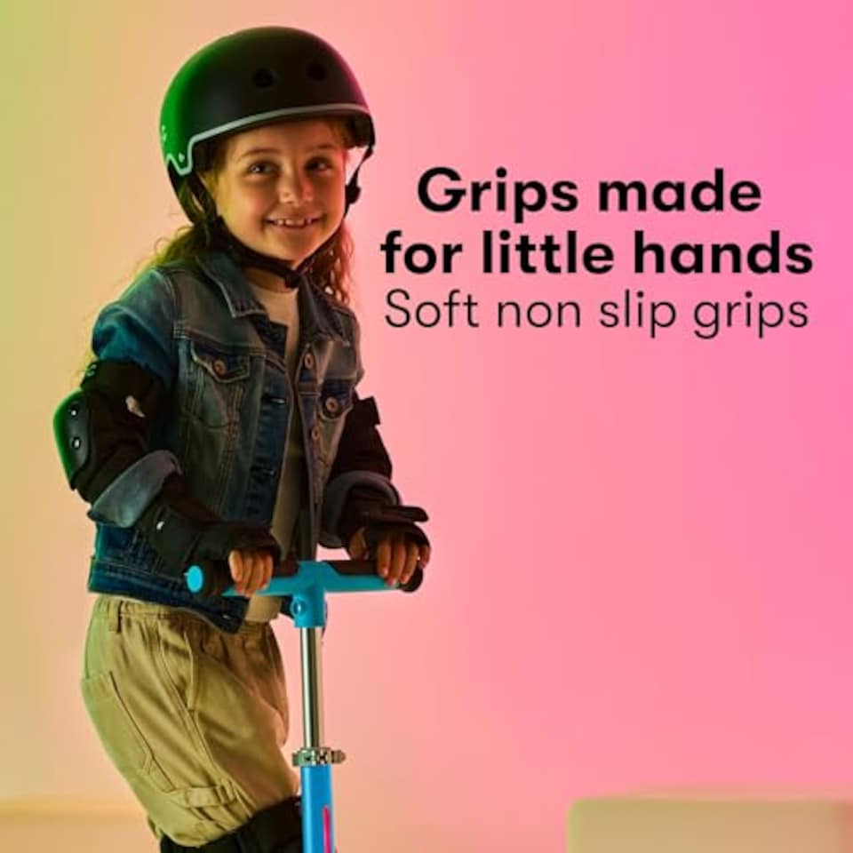 image 1 of Zinc 3 Wheel Folding Led Shine Scooter For Kids, Light Up Stem With 20 Light Functions, Folding, Non-Slip Grips, Adjustable Handlebar, Blue
