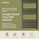 image 2 of Straight Heated Towel Rail Radiator, 781W, 500 x 1400mm, Matt Black | Black | Matt Black