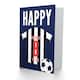 image 2 of Football Strip Kit White Striped Top Age 8 Year Old Child Kids 8th Birthday Card