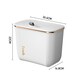 image 3 of Living and Home Small Hanging Waste Bin with Lid