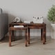 image 4 of URBNLIVING Wooden Nesting Stacking Tables Set Of 3 | Multi | Rustic Brown | 3