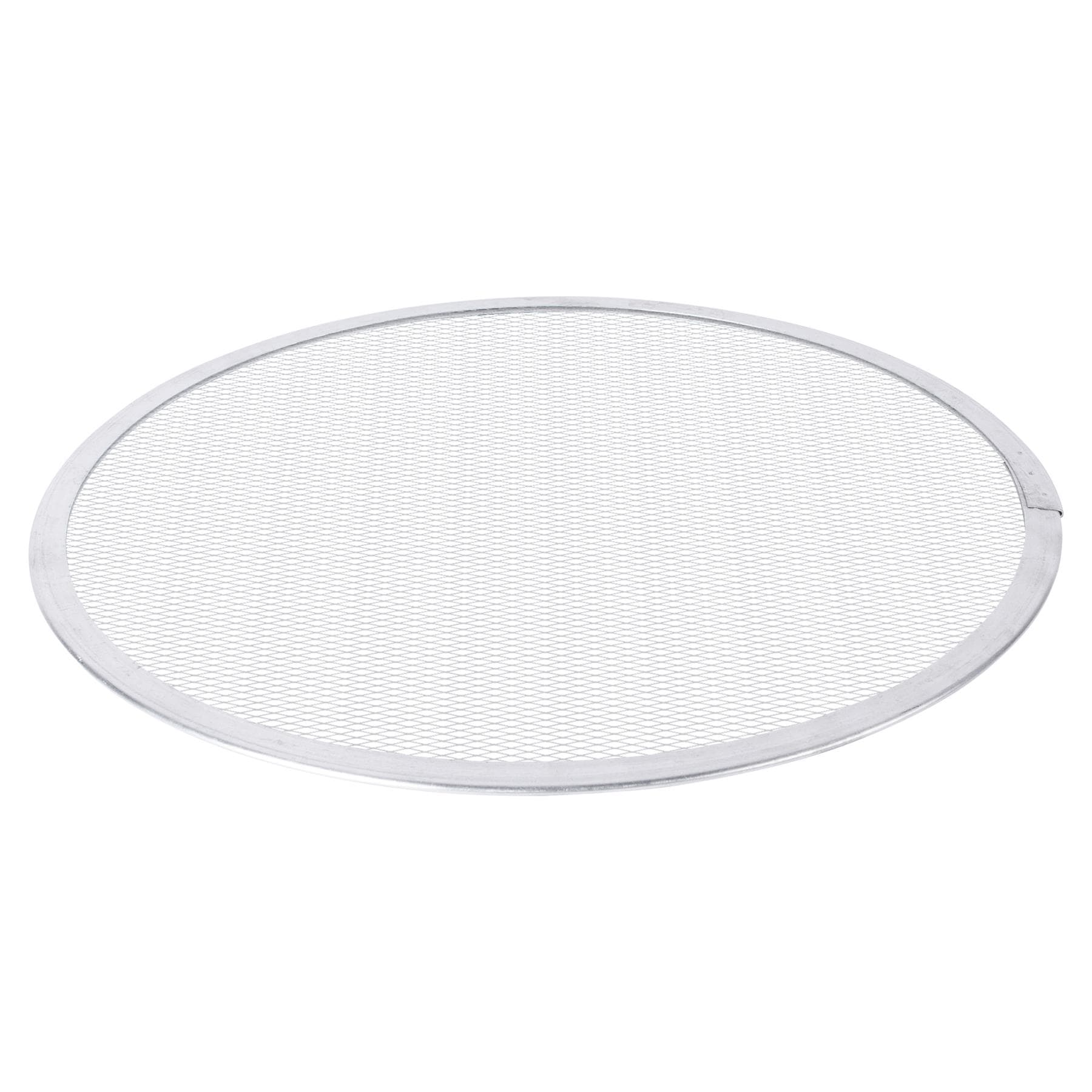 Argon Tableware Mesh Pizza Screen - Non-Stick Metal Aluminium Pizza Trays Round Oven Safe Cooking Baking Pan Tray Silver Silver 1