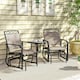 image 8 of Outsunny 2-Person Outdoor Glider Rocker Chair with Center Table for Backyard