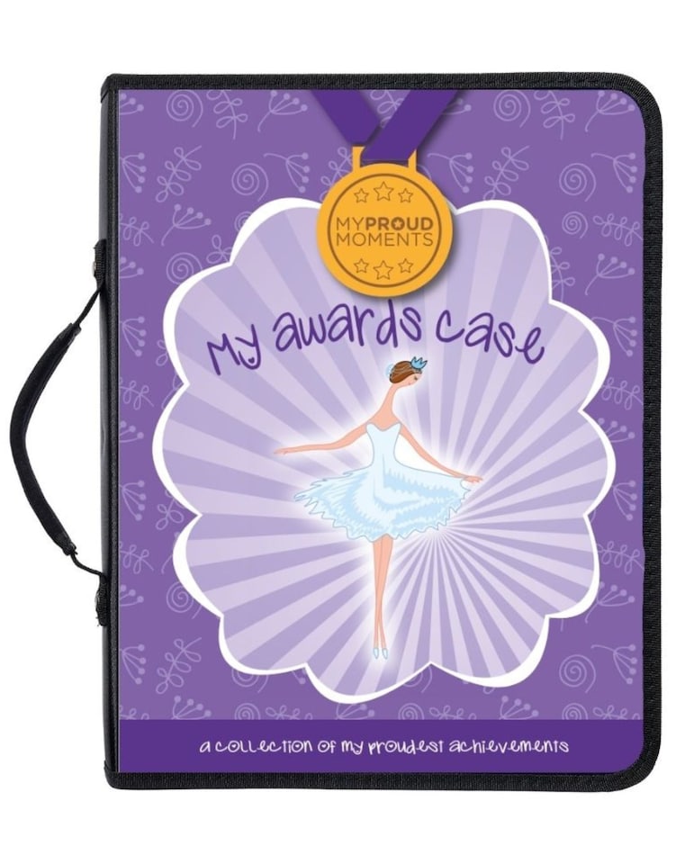 image 1 of My Proud Moments Medal & Certificate Case - Purple Dance
