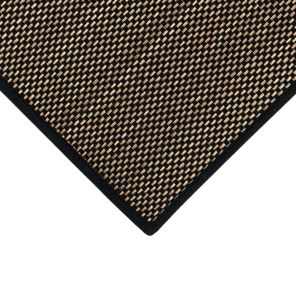 image 1 of JVL Antarra Machine Washable Entrance Doormat, 50x75cm - Black/Brown