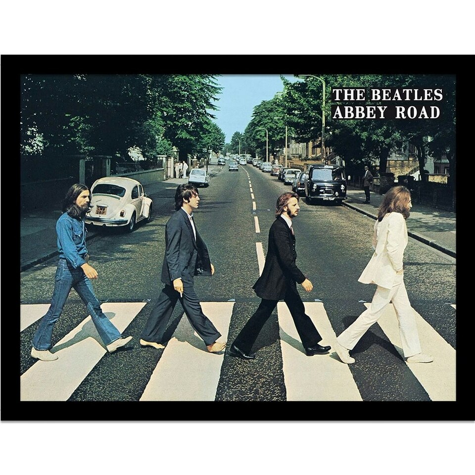 The Beatles Abbey Road Framed Picture - Multicoloured - 40cm x 30cm