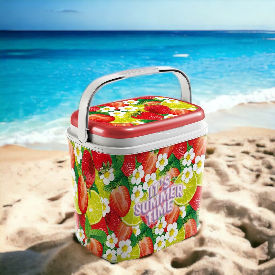 image 1 of 27L Travel Cooler Box With Ice Packs | Green | 1