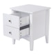 image 6 of Como 2 Drawer Petite Bedside Cabinet - Compact Shaker-Style Bedroom Storage | White | White | One Size | 1