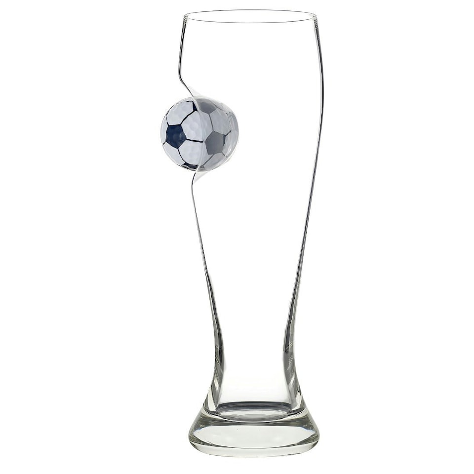 image 1 of Football-Themed Pilsner Beer Glass ? Unique Sports Fan Gift ? Tall Crystal-Clear Glass for Beer Lovers ? Perfect Gift for Football Enthusiasts & Game Nights Clear