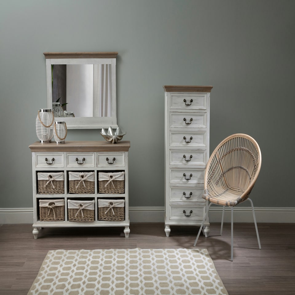 image 1 of Interiors by Premier White Washed Natural Rattan Chair, Rustless Rattan Chair, Easy Cleaning Rattan Armchair