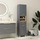image 8 of HOMCOM Bathroom Storage Unit with Open Shelves and Drawer | Grey | one size