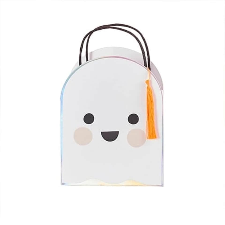 BOO The Ghost Halloween Foiled Paper Party Bag with Handles 19cm - Pack of 5