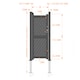 image 2 of Pedestrian Gate 1000x1600mm Grey - Diagonal Solid Infill and Flat Top | Grey | 1