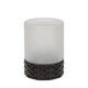 image 1 of ValueLights Solar Powered Outdoor Garden Rattan Table Lamp  with Frosted Glass Shade | Black