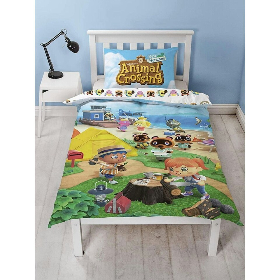 image 1 of Animal Crossing Logo Duvet Cover Set - Multicoloured - Single Multi | Single