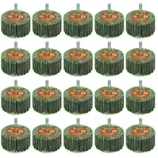 60 Grit 60mm Flap Wheel Disc Abrasive Sanding Pads For Drills 6mm Shank 20pc