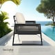 image 4 of Garden Furniture Set Capri in a Corded Design and Aluminium Frame | Grey | anthracite | 76,50 x 126 x 85 cm | 1