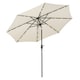 image 1 of Outsunny Garden Parasol Outdoor Tilt Sun Umbrella LED Light Off-white