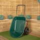 image 4 of Heavy Duty 2 Wheel Outdoor Pneumatic Plastic Garden Wheelbarrow in Green