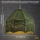 image 6 of Classic Victorian Style Empire Pendant Shade in Forest Green Fabric with Tassels | Green