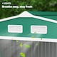 image 8 of Outsunny 9 x 6FT Galvanised Garden Storage Shed with Sliding Door, Green