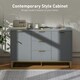 image 3 of HOMCOM Sideboard Storage Cabinet with Adjustable Shelves Grey
