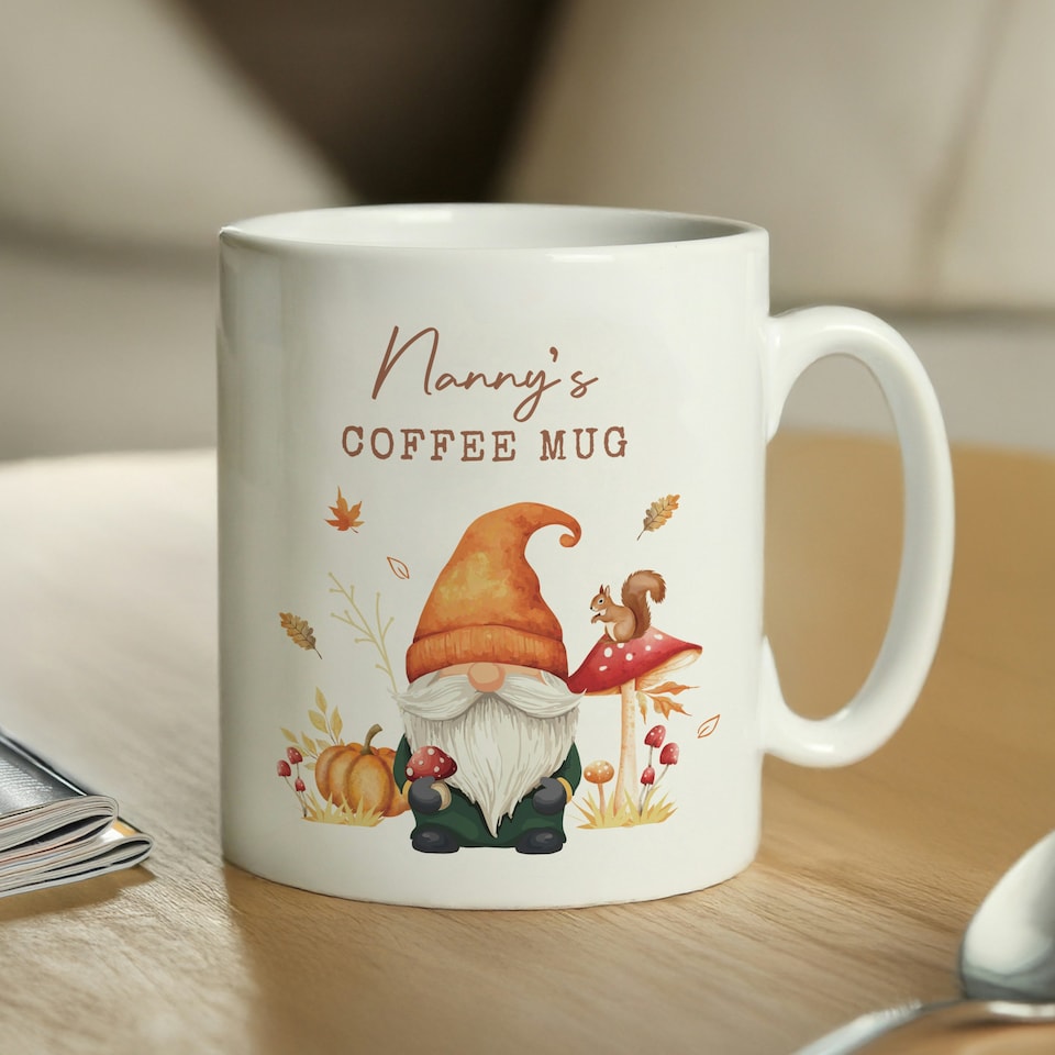 image 1 of Personalised Autumn Gonk Mug White