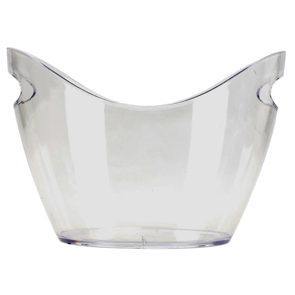 image 1 of 2x Large Clear Acrylic Ice Bucket Wine Champagne Drinks Cooler Party Chiller Tub