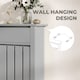 image 5 of HOMCOM Radiator Cover with Drawer and Vertical Slats Grey