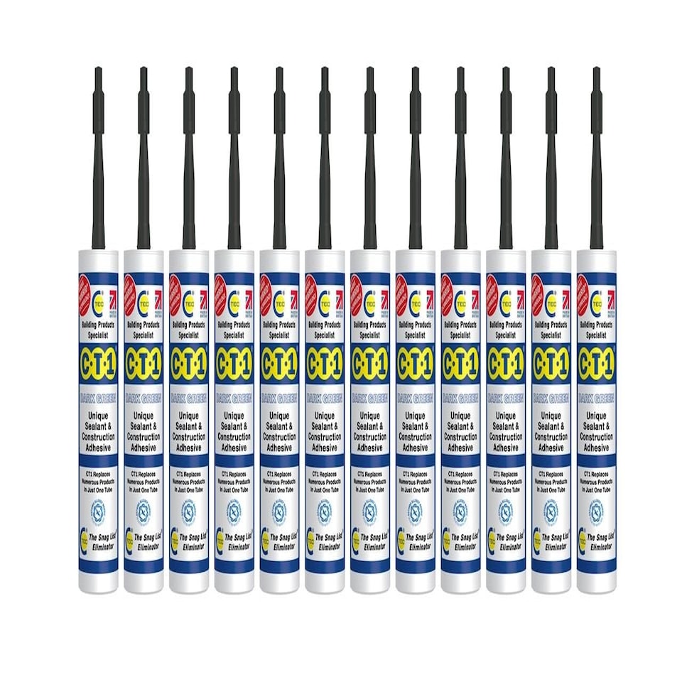 CT1 - Dark Green - Building Sealant & Adhesive Snag Tube for Virtually Any Material (12)