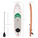 image 5 of Outsunny 10'6' x 30' x 6' Inflatable Stand Up Paddle Board, Non-Slip & Ultra-Light Deck with Adj Paddle, ISUP Accessories, Pump and Carry Bag, for Youth Adults Beginner | White | White