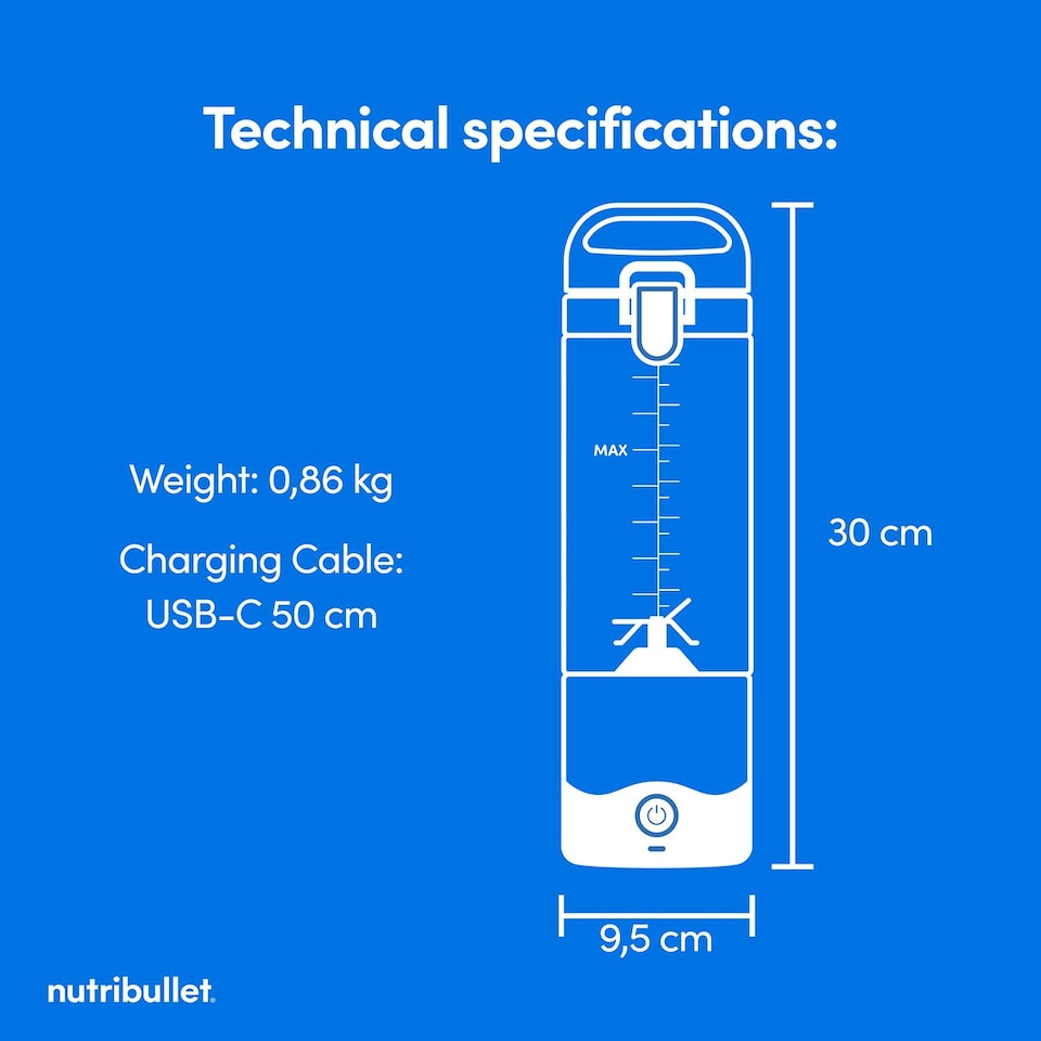 image 1 of nutribullet Portable Blender - Light Blue