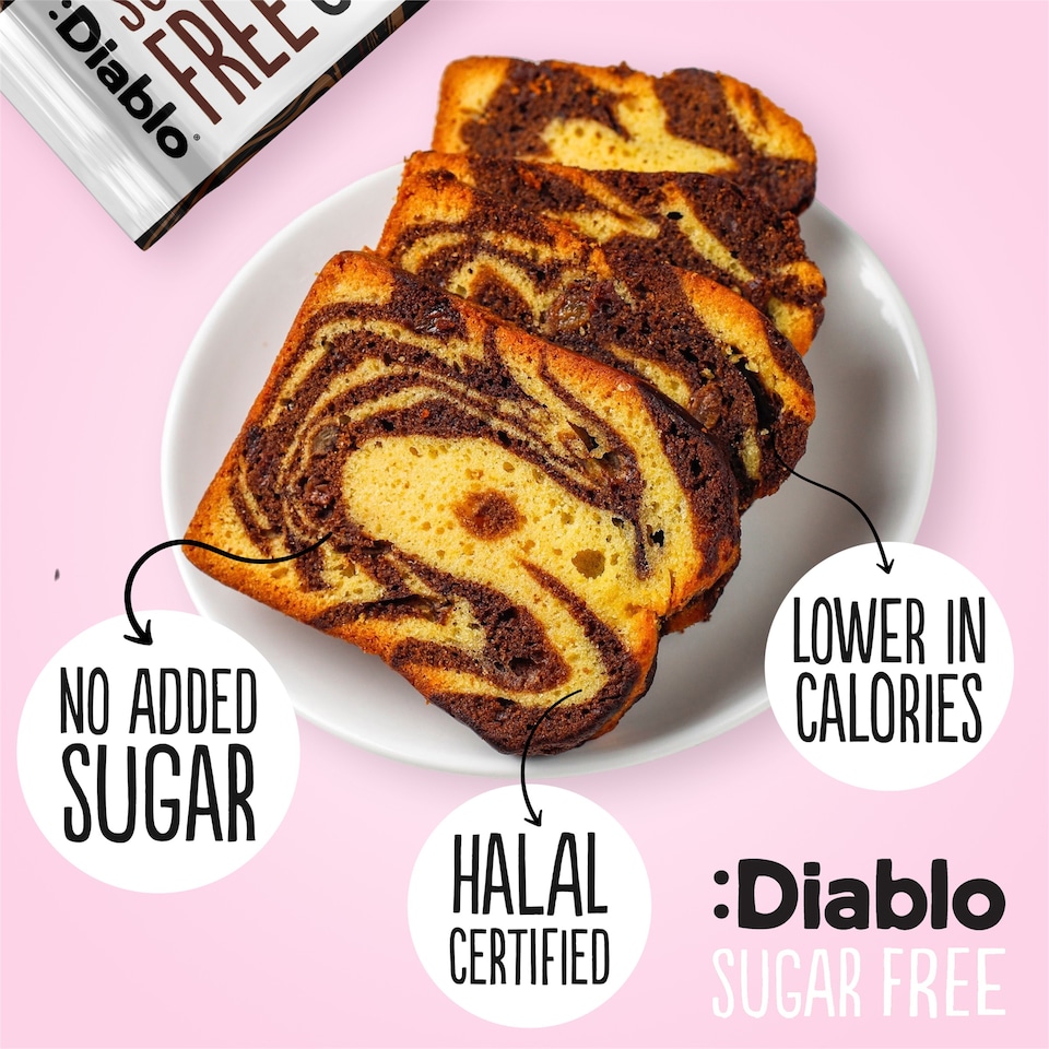image 1 of Diablo Sugar Free Marble Cake 400g