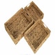 image 2 of Water Hyacinth Shallow Rectangular Storage Basket Set 3 Brown