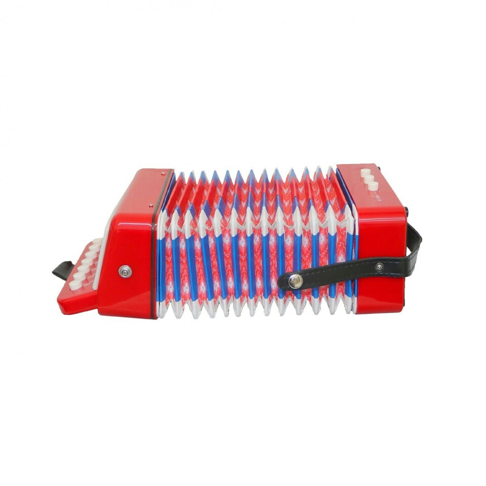 image 1 of Oypla 7 Keys 2 Bass Children's Red Toy Accordion Musical Instrument