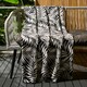 image 3 of OHS 10 x Leaf Ultra Soft Polar Throw Blanket, 120x150cm - Black/White