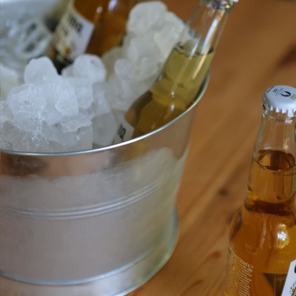 image 1 of Rink Drink Handmade Galvanized Iron Ice Bucket - 26.5cm - Silver